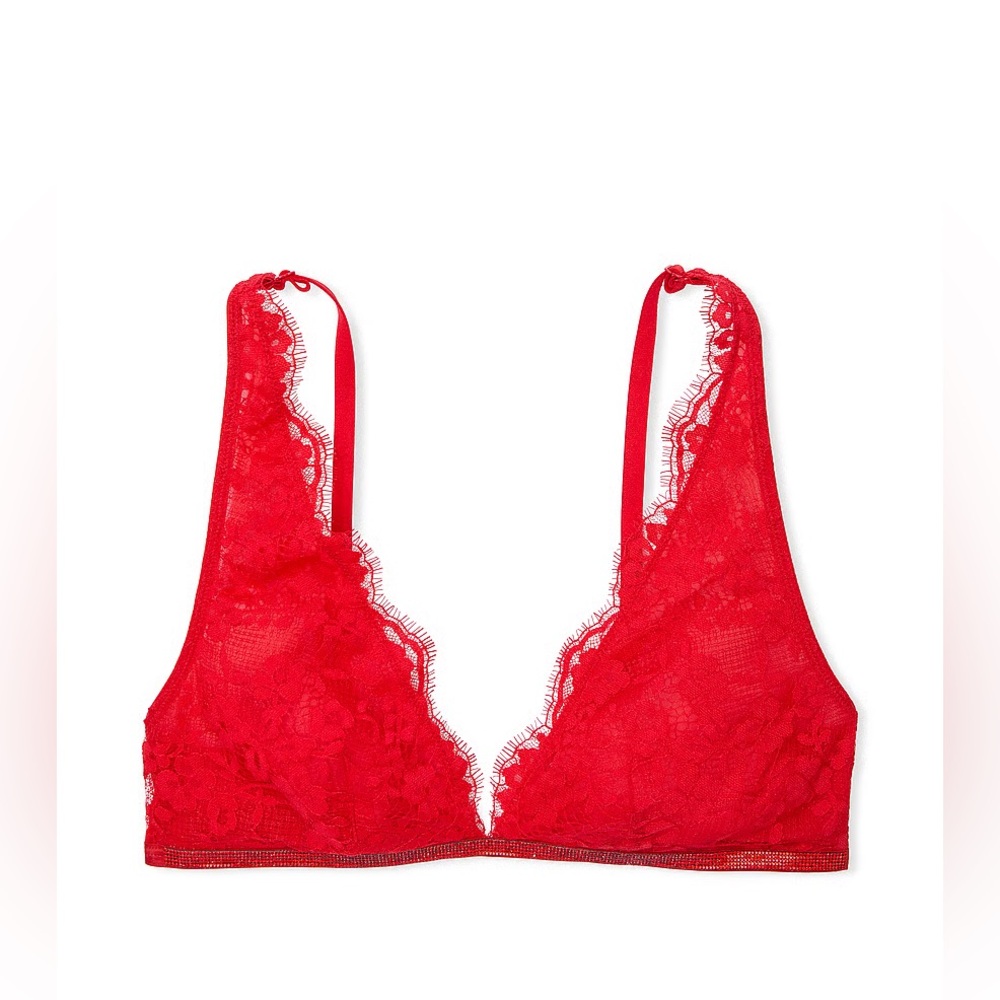 Victoria's Secret Scarlet Lace Unlined Bralette